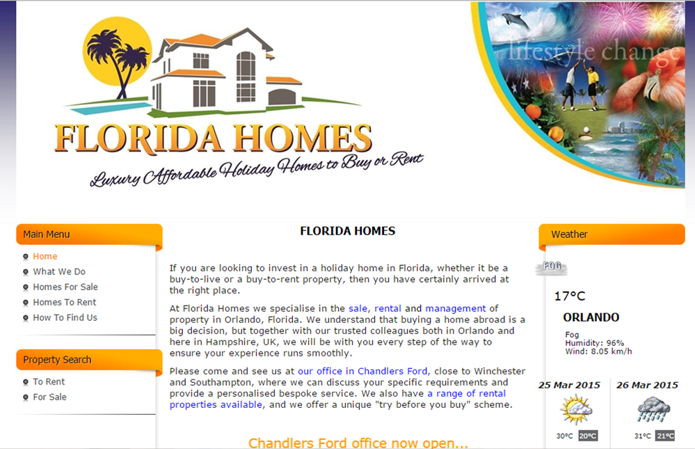Website design: Florida Homes
