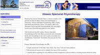 Website design: Wessex Specialist Physiotherapy, Chilworth Manor